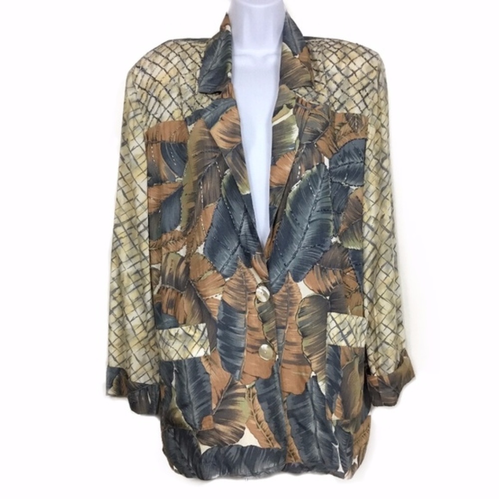 Vintage Beaded Hipster Jacket Blazer 1980s Faith